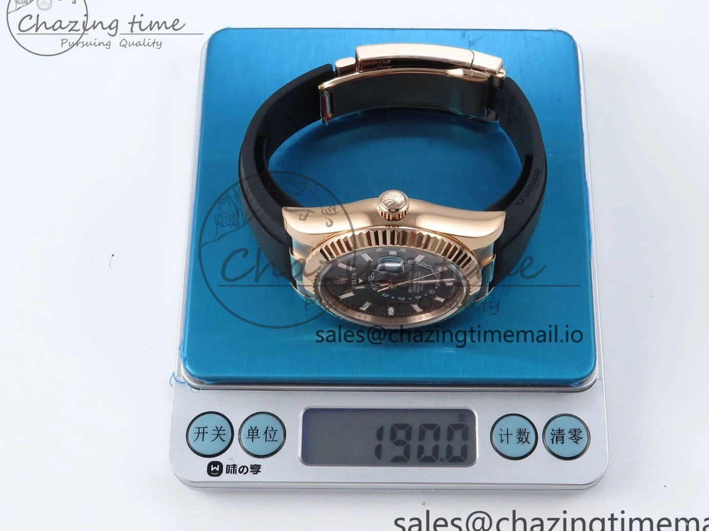 0104 Sky-Dweller 336235 RG ZF 1:1 Best Edition Gray Dial on Oysterflex Strap A23J (Gain Weight) SportInspired 908